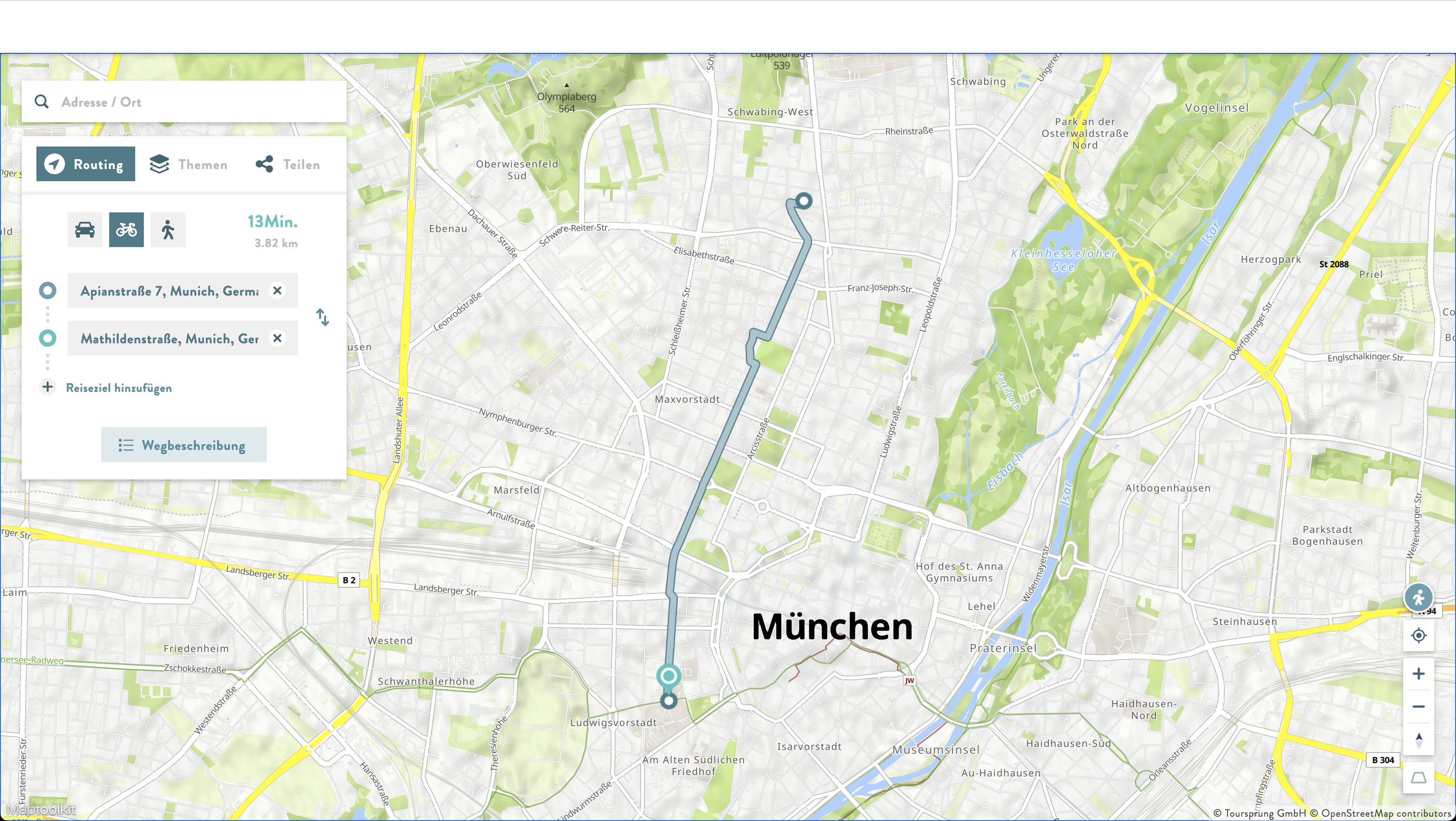routing-city Routing Stadt
